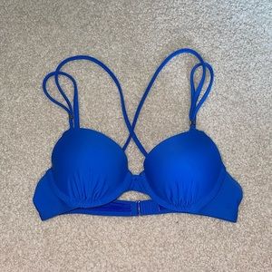 Aerie | Bridget 32B padded swim top in royal blue |
